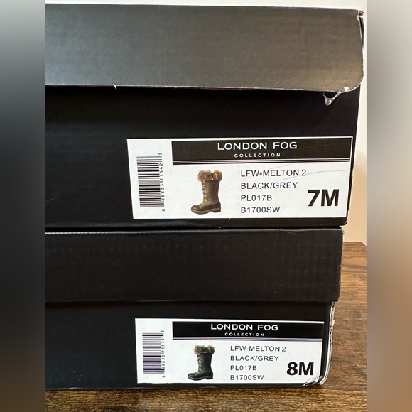 London Fog Women’s Melton 2 Black/Gray Snowboot NWT Sizes 7&8 available - Picture 11 of 11